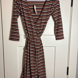 Francesca’s Alya Striped Wrap Dress‎ Size XS